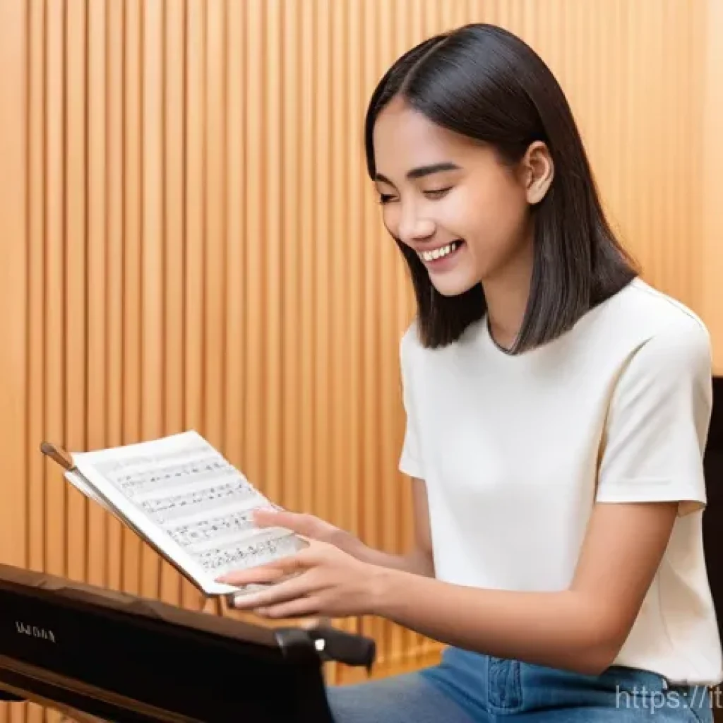보컬트레이너 취업 필수 조건 - **Prompt 1: The Focused Coaching Session**
"A bright, naturally lit modern music studio, minimal...
