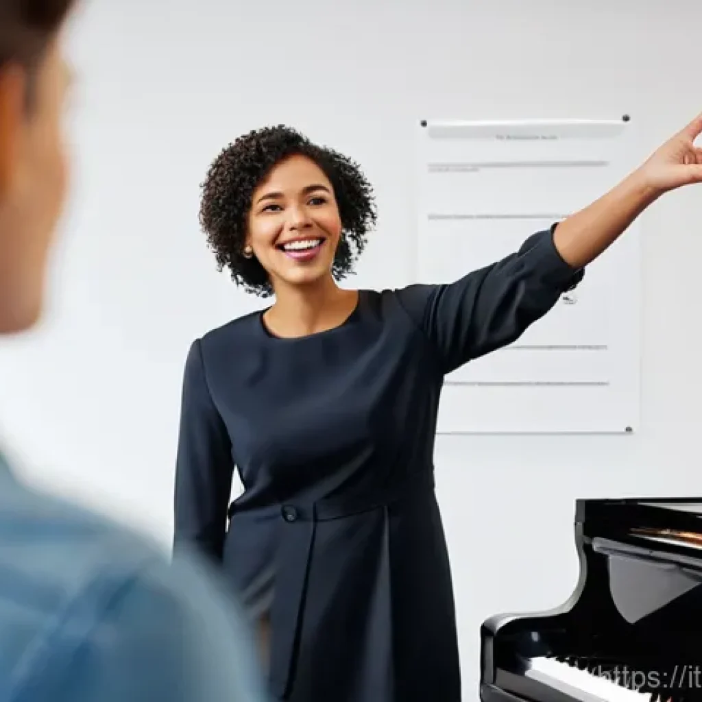 보컬트레이너 자격증 비교 - The Trusted Vocal Coach**
"A professional female vocal coach, appearing to be in her late 30s, with ...