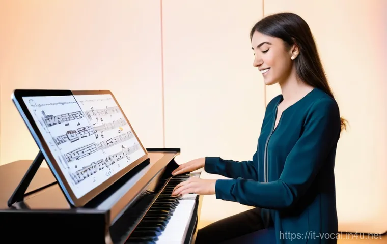 보컬트레이너 이론 수업 준비 - **Image Prompt: "The Superpower of Music Theory Unleashed"**
A vibrant, modern music studio in I...