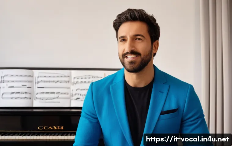 보컬트레이너 대중 음악 트렌드 - **Vocal Coach Session in an Italian Studio**
    A warm and inviting Italian music studio, filled wi...